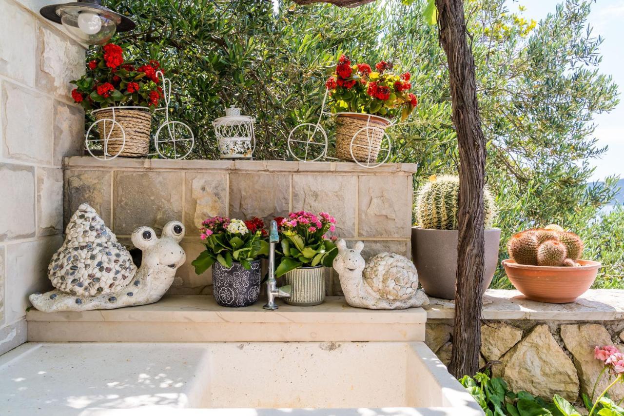 Apartments Ratac Lobrovic With Private Beach And Beautiful Sunset Slano Εξωτερικό φωτογραφία